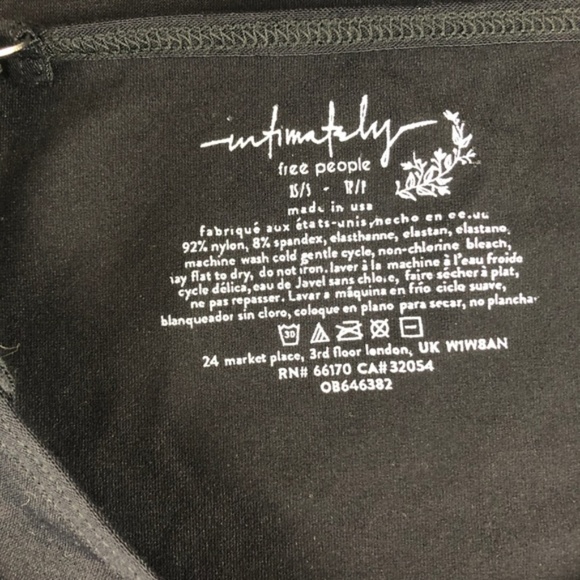 Free People Black Bodycon Seamless Slip NWOT - Picture 6 of 6